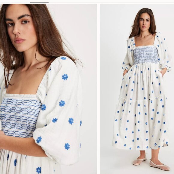 Free People Dahlia Embroidered Maxi Dress - Picture 1 of 3